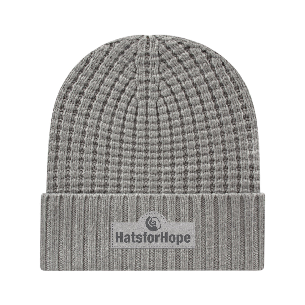Beanie Premium Waffle Knit with Cuff - English